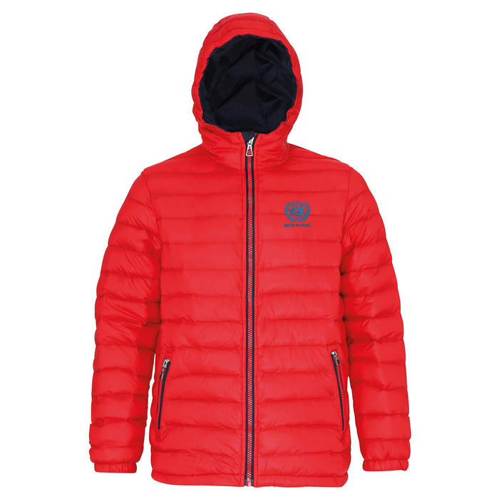 United Nations Hooded Contrast Padded Jacket