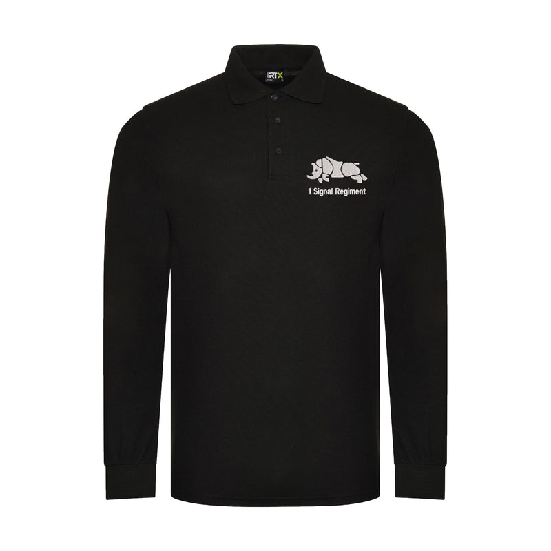 1 Signal Regiment Long Sleeve Polo Shirt