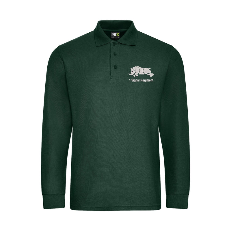 1 Signal Regiment Long Sleeve Polo Shirt