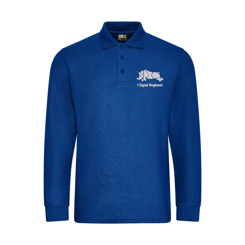 1 Signal Regiment Long Sleeve Polo Shirt