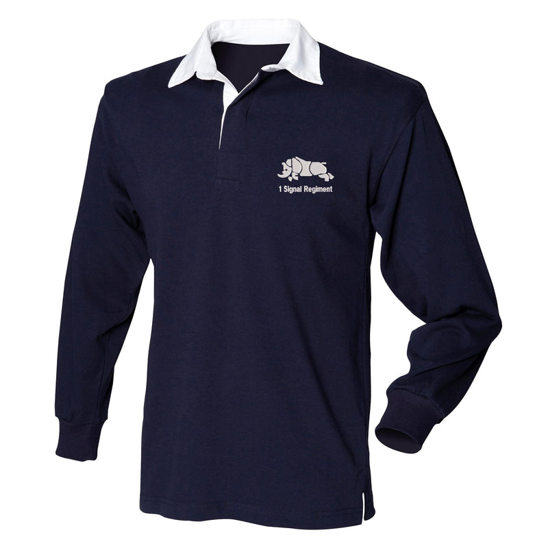 1 Signal Regiment Front Row Long Sleeve Rugby Shirt