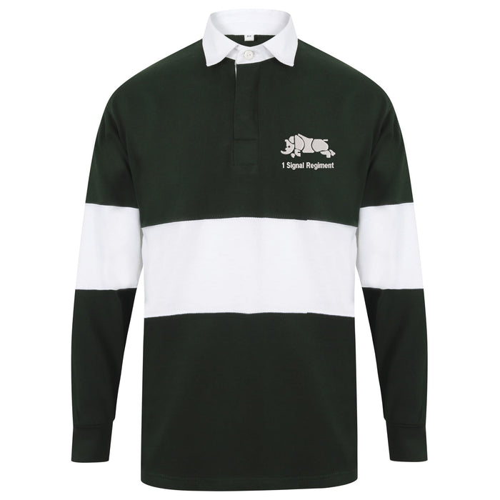 1 Signal Regiment Long Sleeve Panelled Rugby Shirt