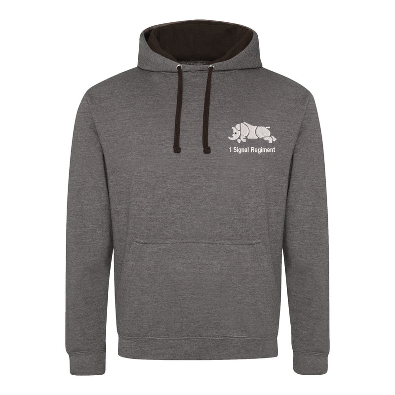 1 Signal Regiment Varsity Contrast Hoodie
