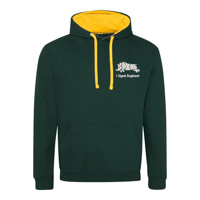 1 Signal Regiment Varsity Contrast Hoodie