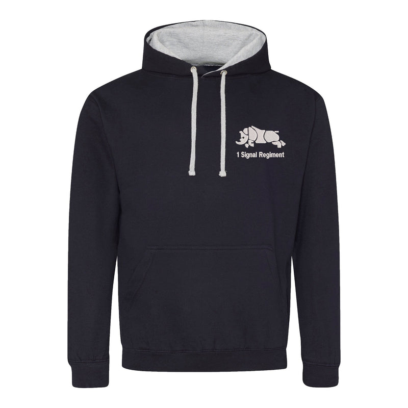 1 Signal Regiment Varsity Contrast Hoodie