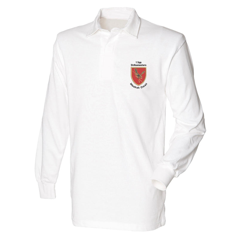 1 Squadron Strikemasters - Masirah Oman Front Row Long Sleeve Rugby Shirt
