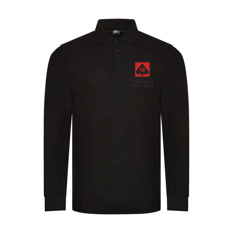 12th Armoured Infantry Brigade Long Sleeve Polo Shirt