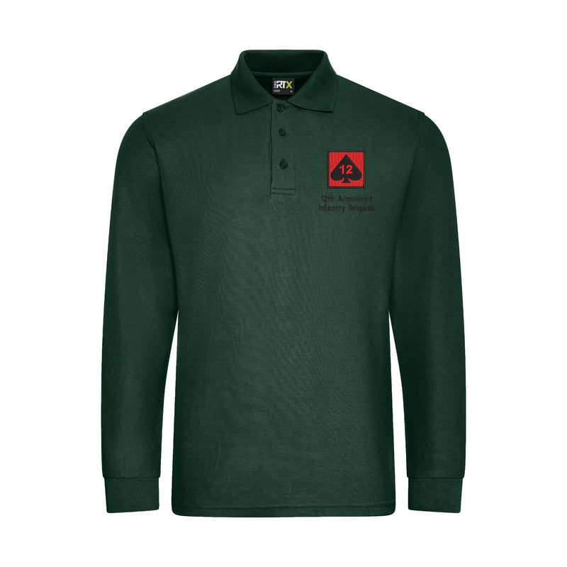 12th Armoured Infantry Brigade Long Sleeve Polo Shirt