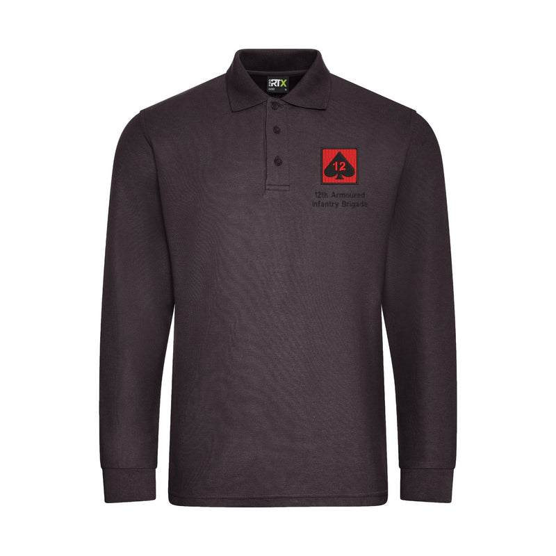 12th Armoured Infantry Brigade Long Sleeve Polo Shirt