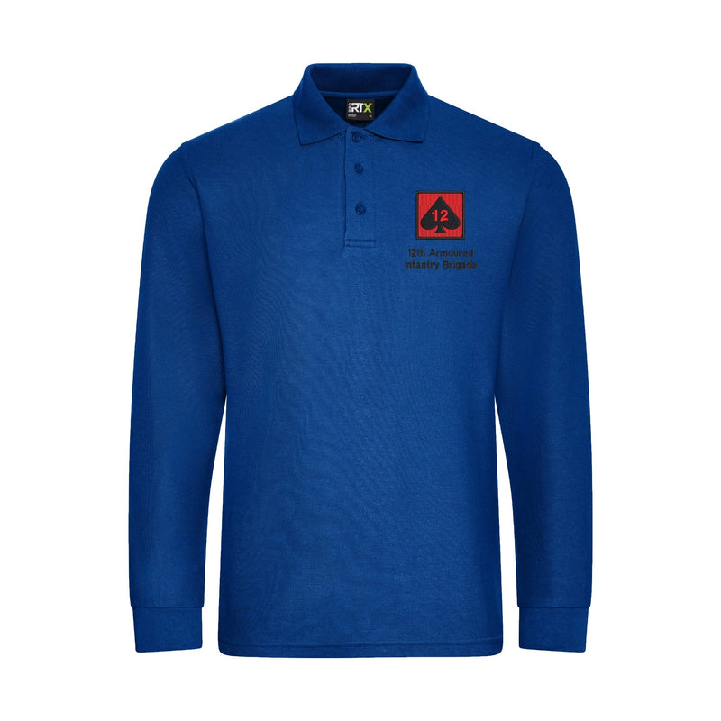 12th Armoured Infantry Brigade Long Sleeve Polo Shirt