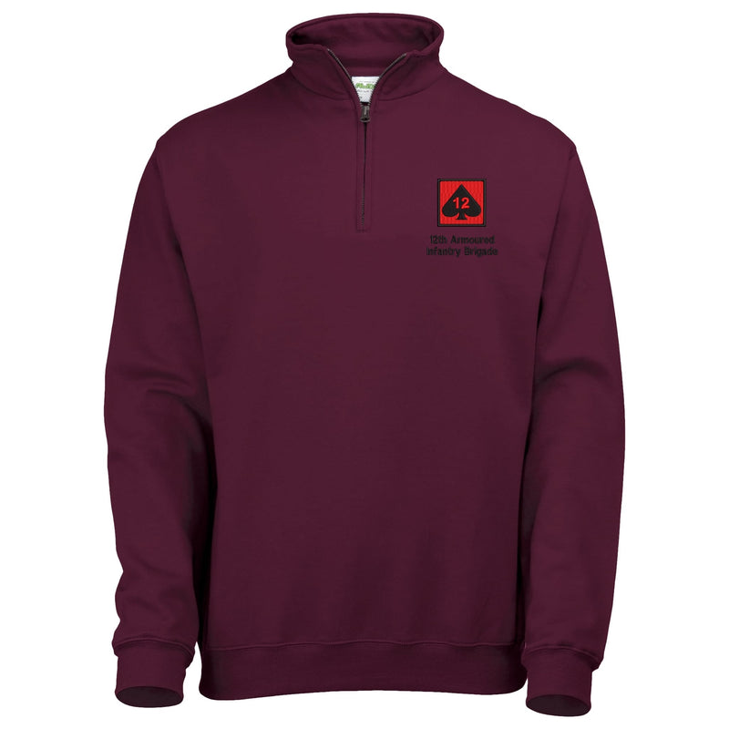 12th Armoured Infantry Brigade Quarter Zip Sweatshirt