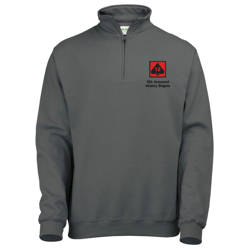 12th Armoured Infantry Brigade Quarter Zip Sweatshirt