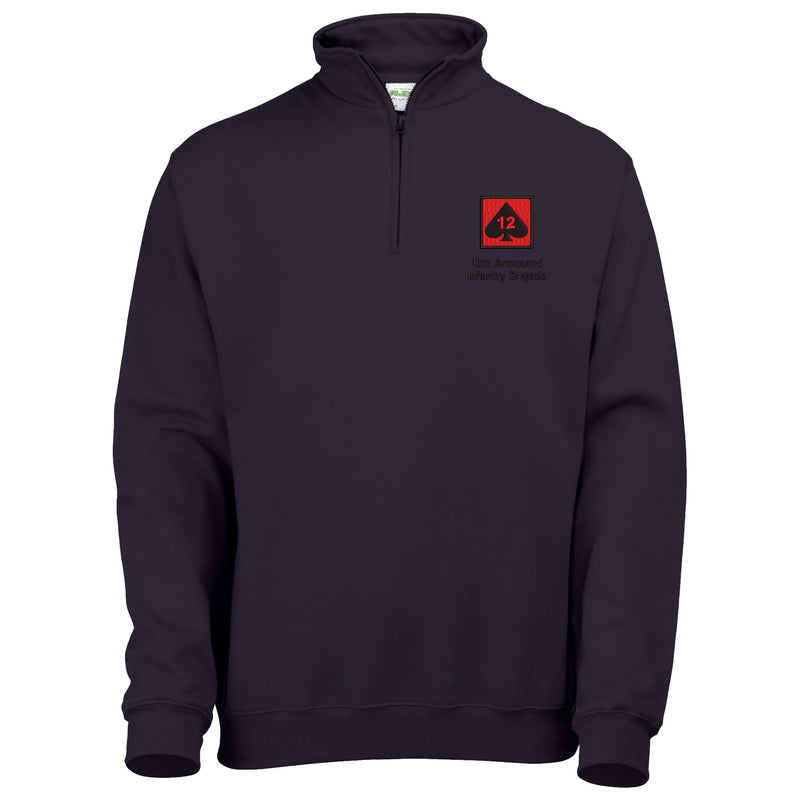 12th Armoured Infantry Brigade Quarter Zip Sweatshirt