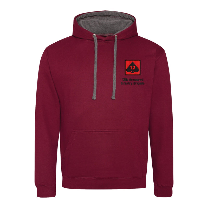 12th Armoured Infantry Brigade Varsity Contrast Hoodie