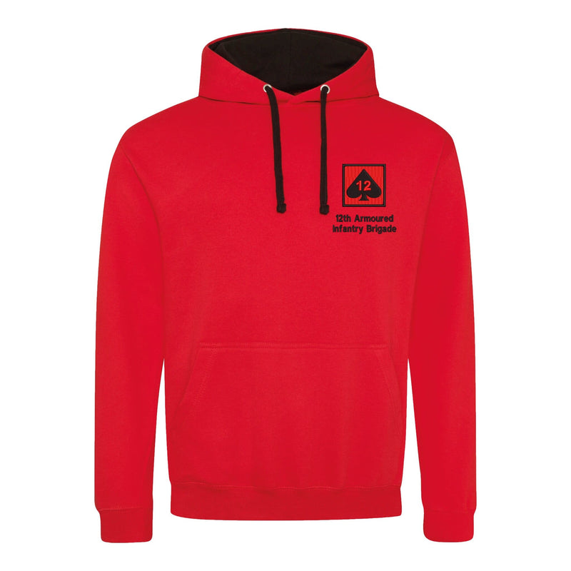 12th Armoured Infantry Brigade Varsity Contrast Hoodie
