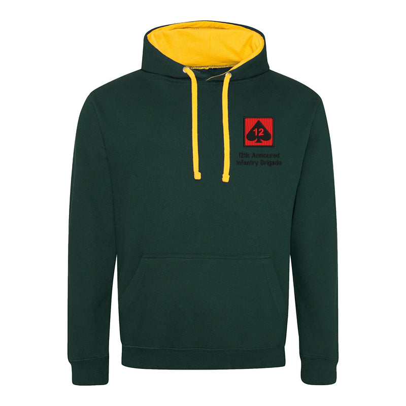 12th Armoured Infantry Brigade Varsity Contrast Hoodie