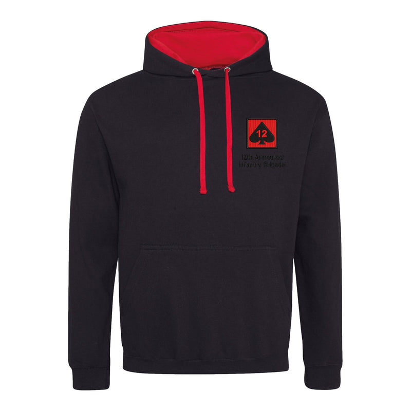 12th Armoured Infantry Brigade Varsity Contrast Hoodie