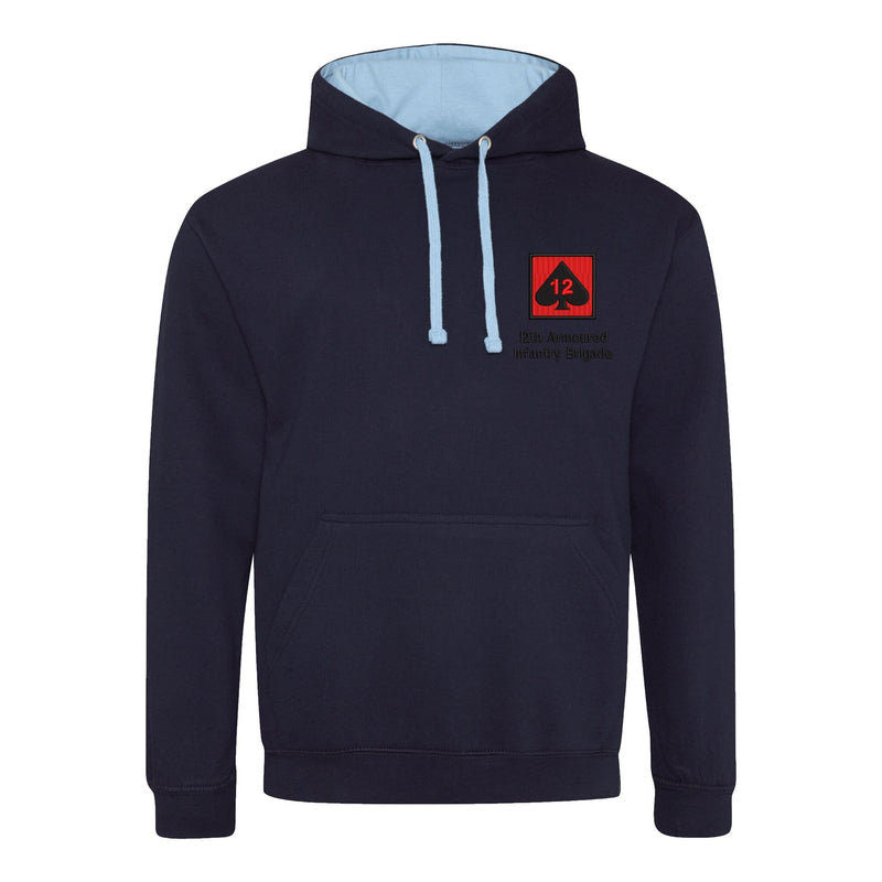 12th Armoured Infantry Brigade Varsity Contrast Hoodie