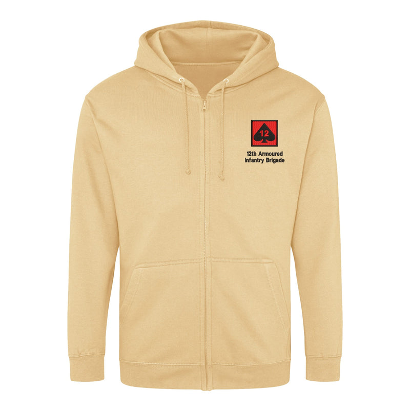 12th Armoured Infantry Brigade Zipped Hoodie
