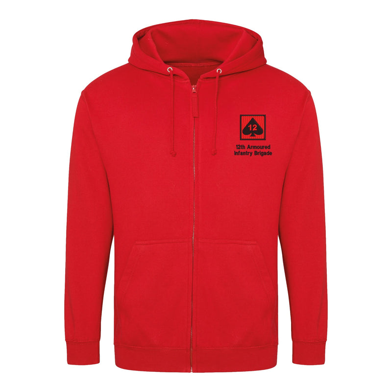 12th Armoured Infantry Brigade Zipped Hoodie