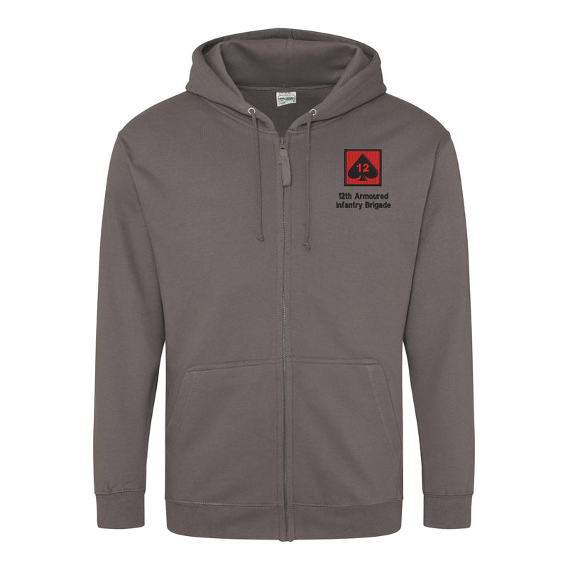 12th Armoured Infantry Brigade Zipped Hoodie