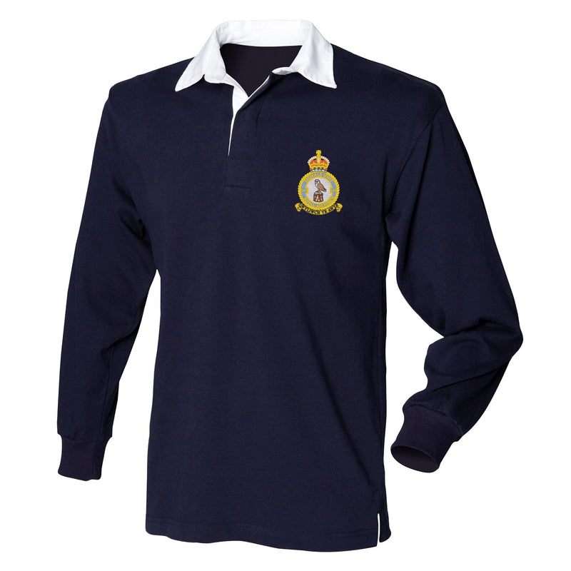 144 Signals Unit - RAF Front Row Long Sleeve Rugby Shirt