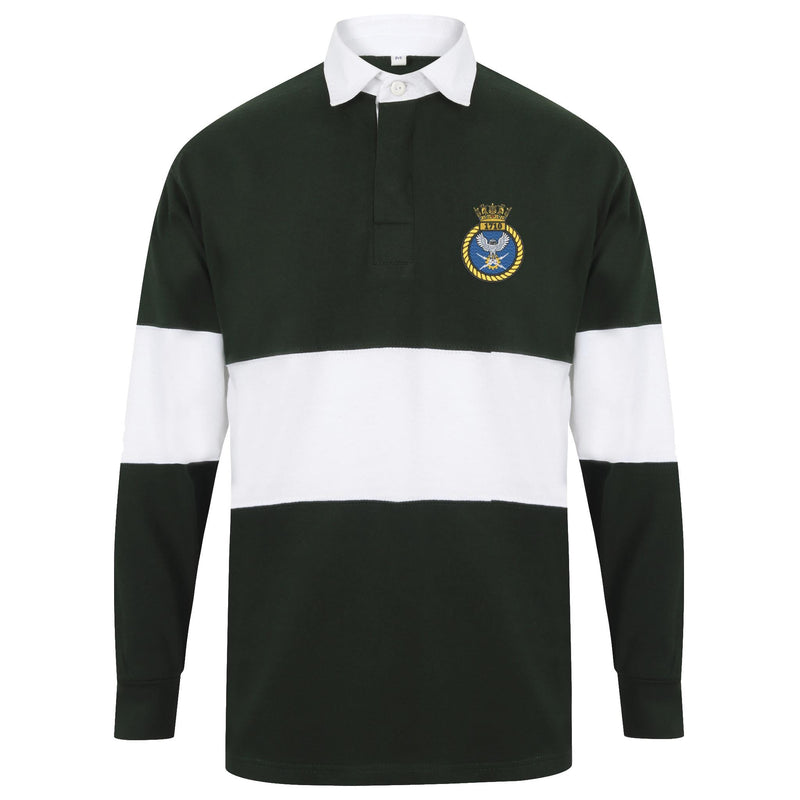 1710 Naval Air Squadron Front Row Long Sleeve Panelled Rugby Shirt