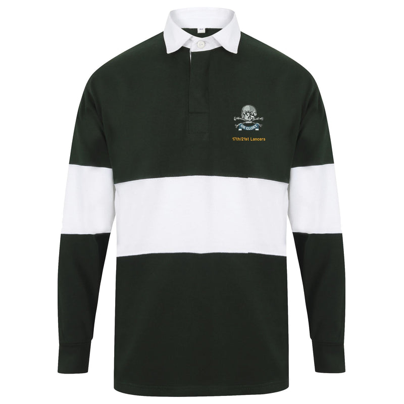 17th/21st Lancers Front Row Long Sleeve Panelled Rugby Shirt