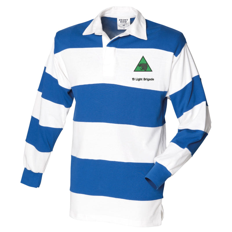 19th Light Brigade Front Row Sewn Stripe Long Sleeve Rugby Shirt