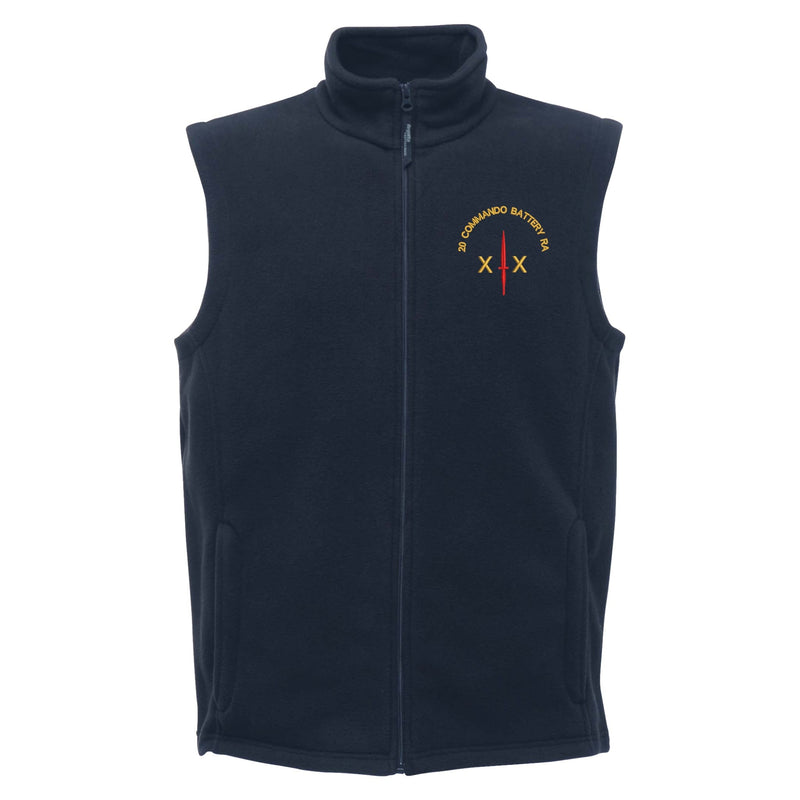 20 Commando Battery Royal Artillery Regatta Fleece Bodywarmer