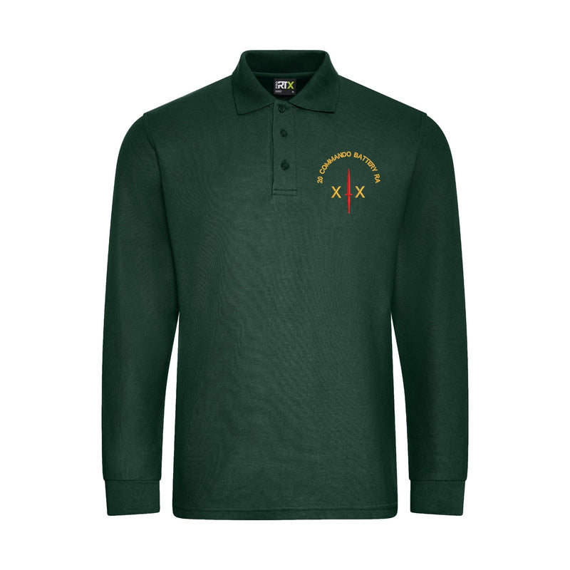20 Commando Battery Royal Artillery Long Sleeve Polo Shirt