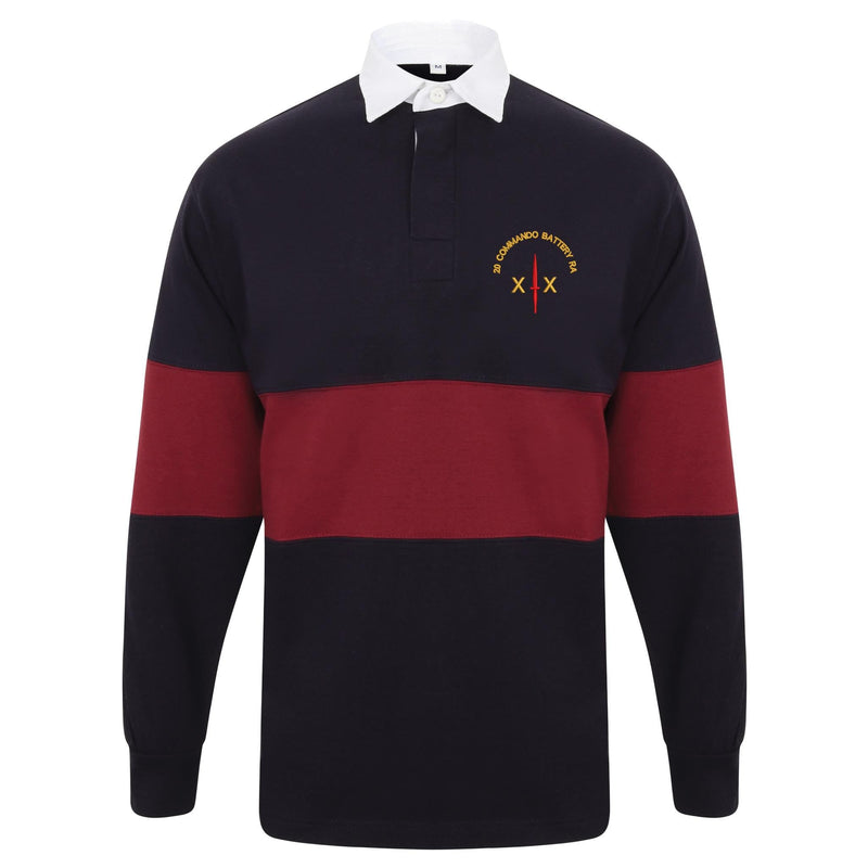 20 Commando Battery Royal Artillery Long Sleeve Panelled Rugby Shirt