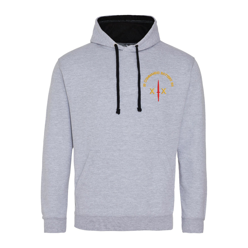 20 Commando Battery Royal Artillery Varsity Contrast Hoodie