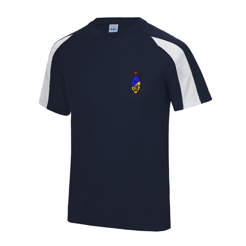 216 (Tynemouth) Transport Squadron RLC Contrast Polyester T-Shirt