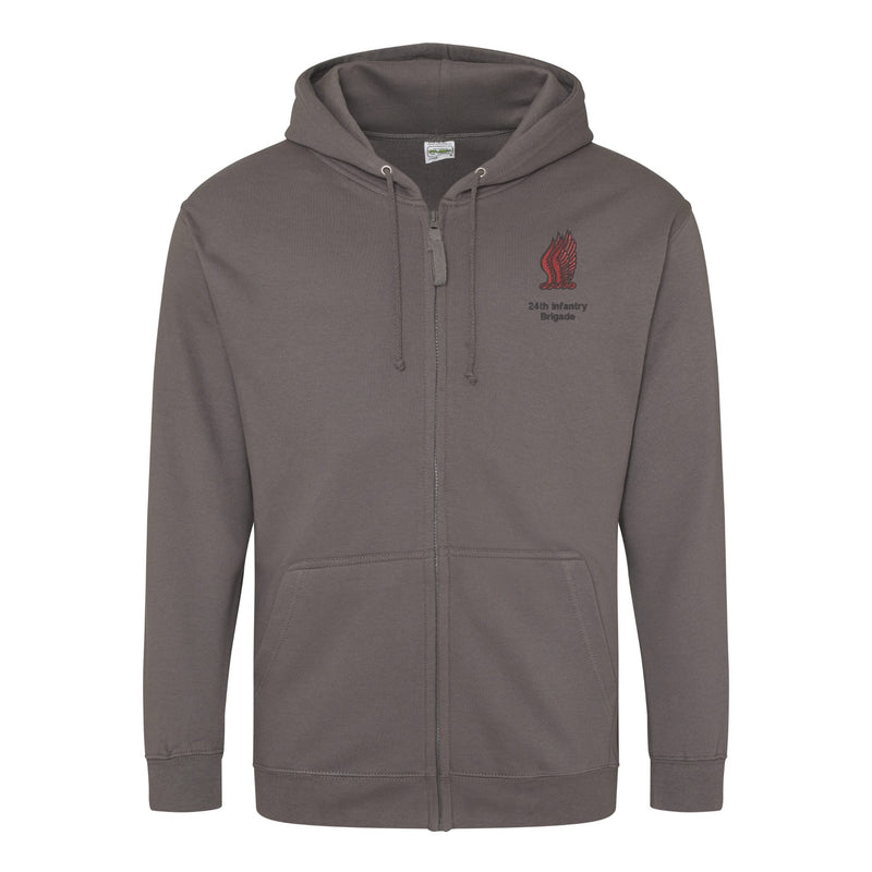 24th Infantry Brigade Zipped Hoodie
