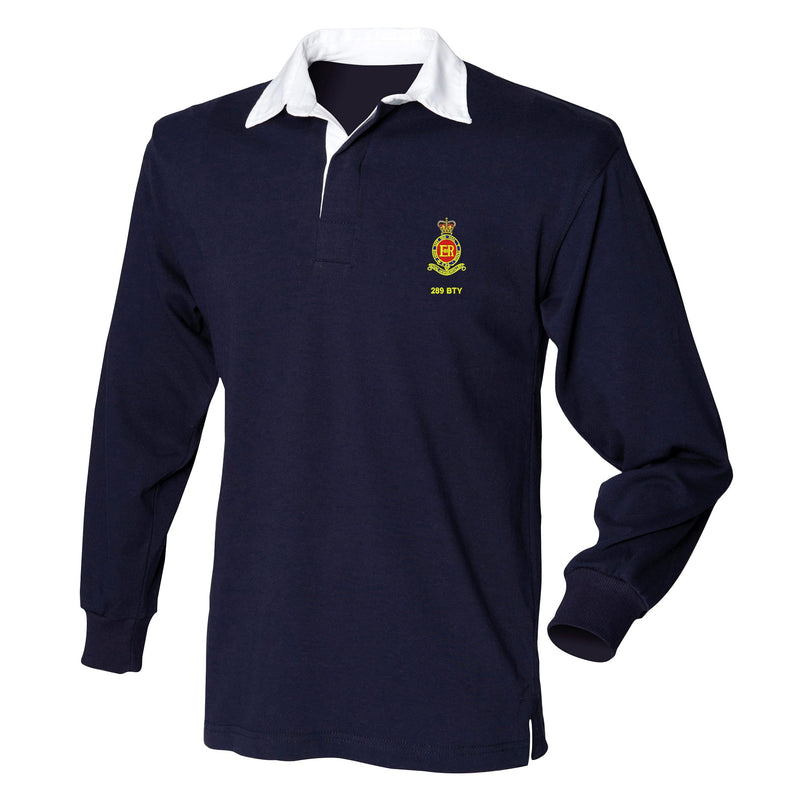 289 Parachute Battery RHA Front Row Long Sleeve Rugby Shirt