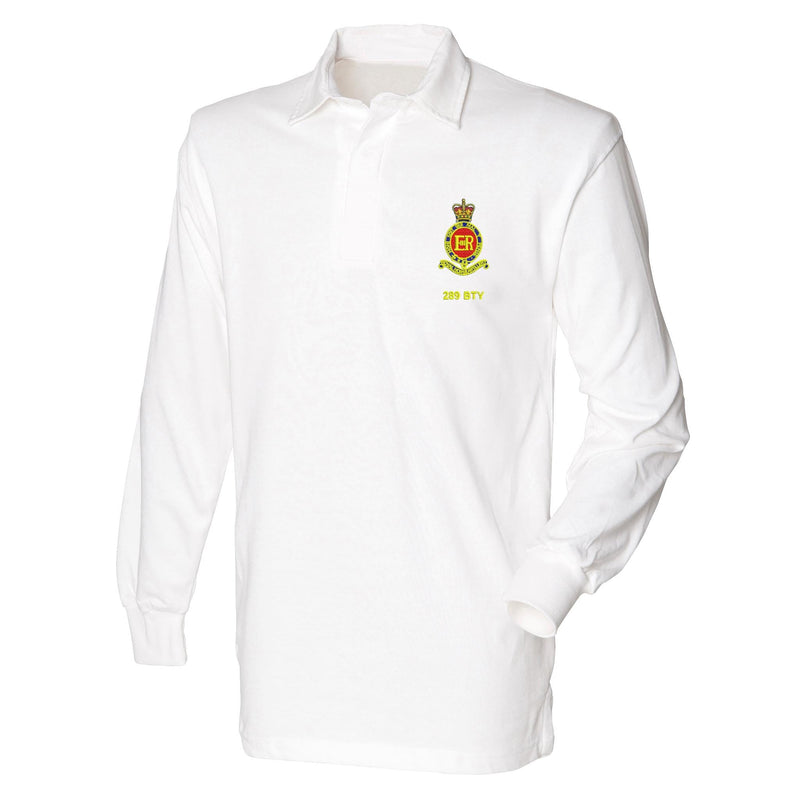 289 Parachute Battery RHA Front Row Long Sleeve Rugby Shirt