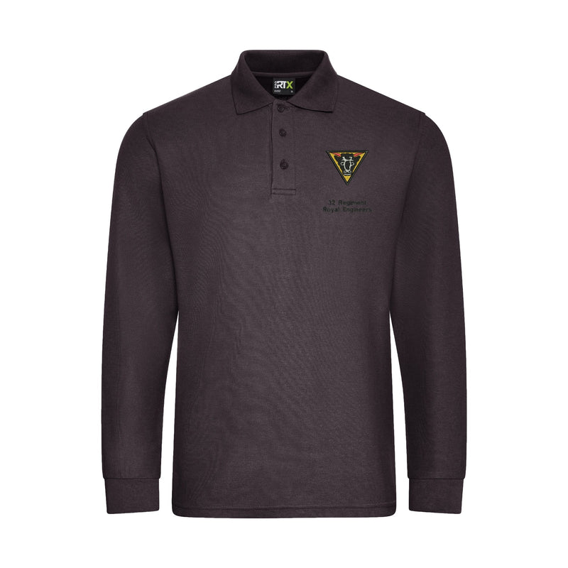 32 Regiment Royal Engineers Long Sleeve Polo Shirt
