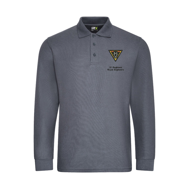 32 Regiment Royal Engineers Long Sleeve Polo Shirt