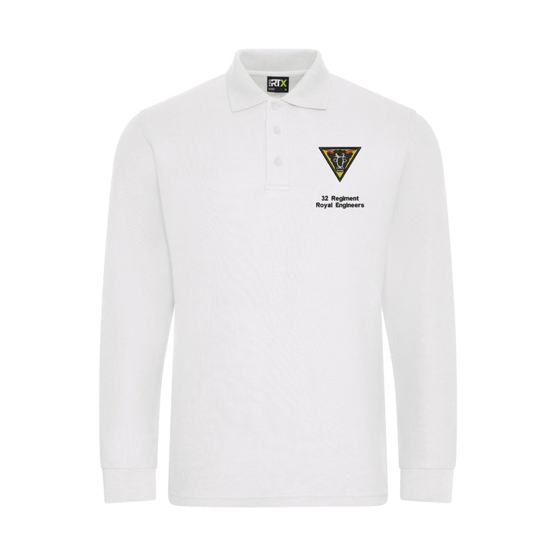 32 Regiment Royal Engineers Long Sleeve Polo Shirt