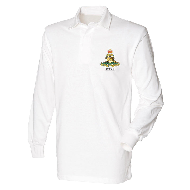 32nd Regiment Royal Artillery Front Row Long Sleeve Rugby Shirt