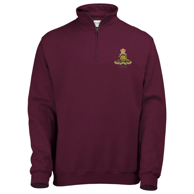 32nd Regiment Royal Artillery Quarter Zip Sweatshirt