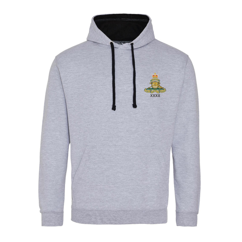 32nd Regiment Royal Artillery Varsity Contrast Hoodie