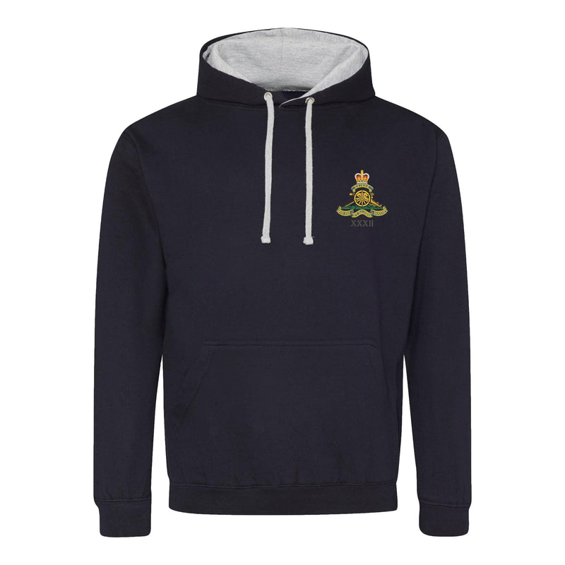 32nd Regiment Royal Artillery Varsity Contrast Hoodie