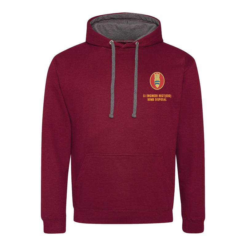 33 Engineers Bomb Disposal Varsity Contrast Hoodie