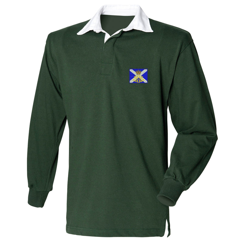 40th Regiment Royal Artillery - The Lowland Gunners Front Row Long Sleeve Rugby Shirt