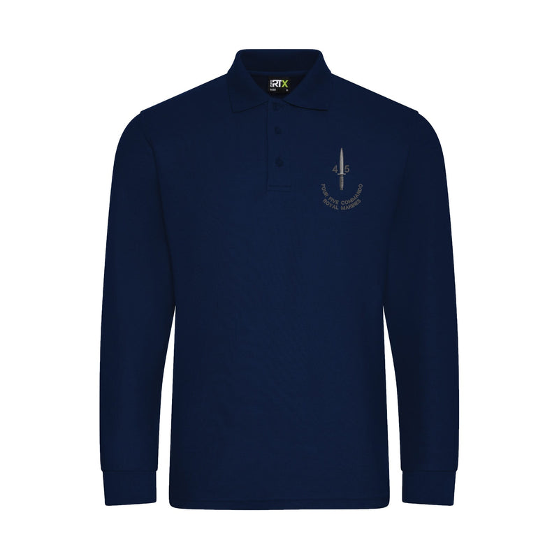 45 Commando Long Sleeve Polo Shirt