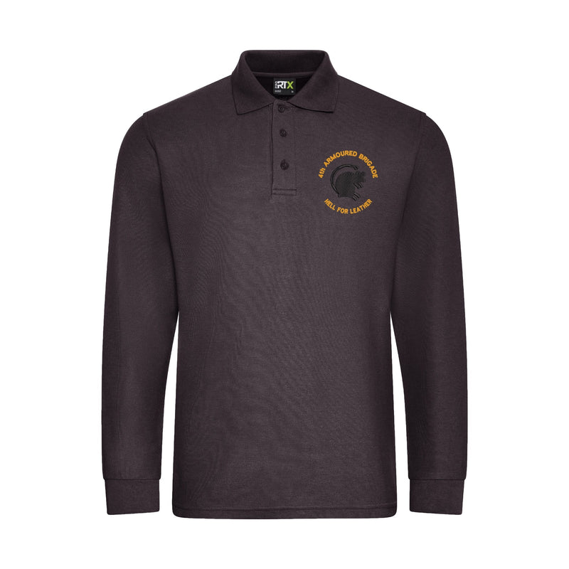 4th Armoured Brigade Long Sleeve Polo Shirt