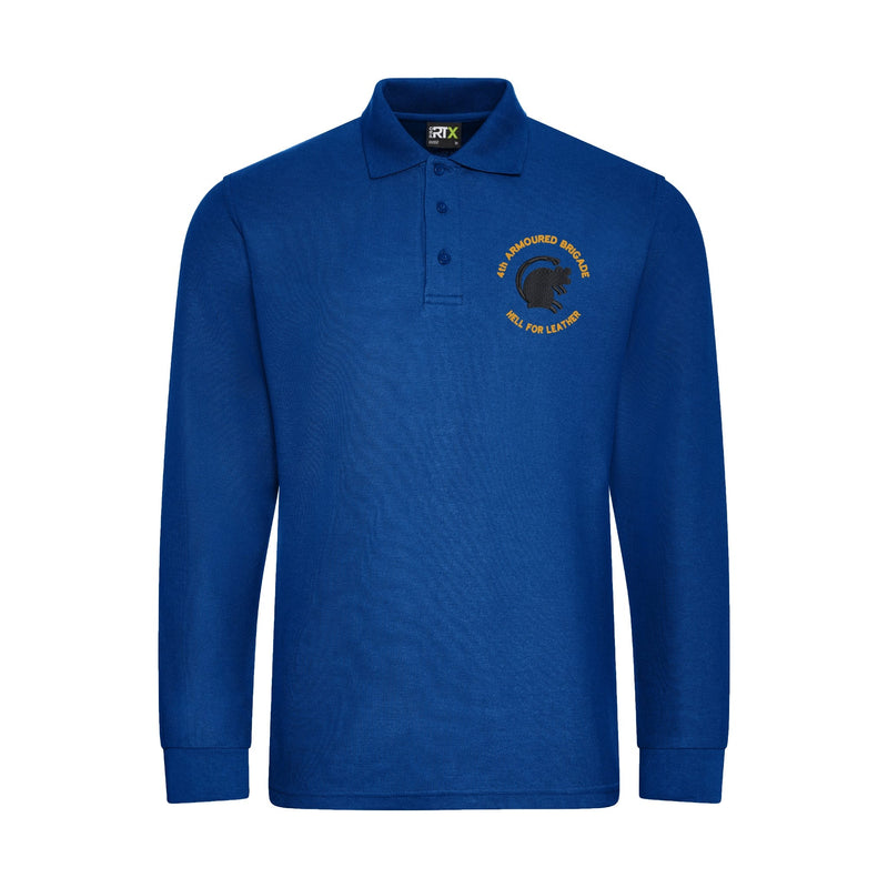 4th Armoured Brigade Long Sleeve Polo Shirt