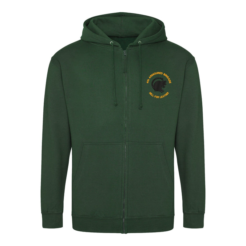 4th Armoured Brigade Zipped Hoodie